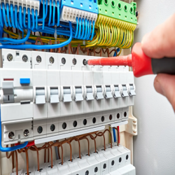 Electrician Marks Point